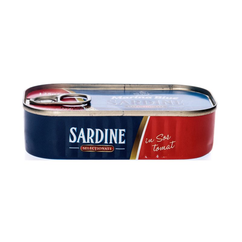 Marina Blue sardines in tomato sauce, 125g – Darinne Distribution